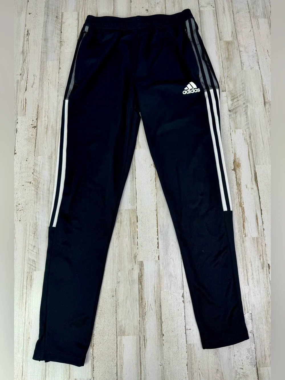 Adidas Climalite Men’s Medium Sweatpants Black White Stripe
